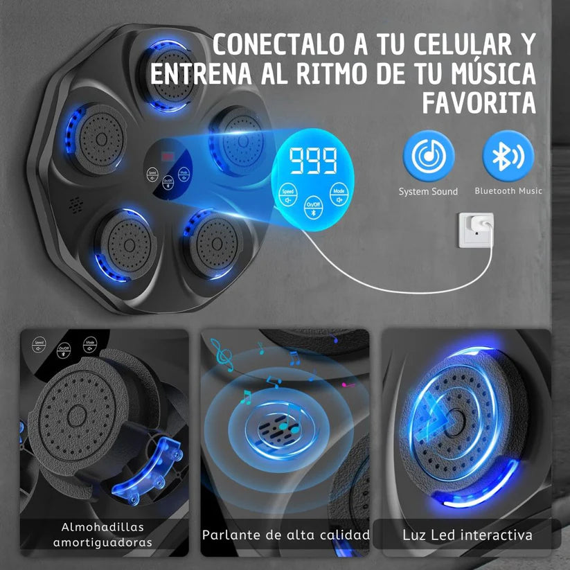 Máquina de Boxeo + Guante Negro