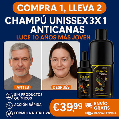Champú Unissex 3x1 AntiCanas - Luce 10 Años Más Joven